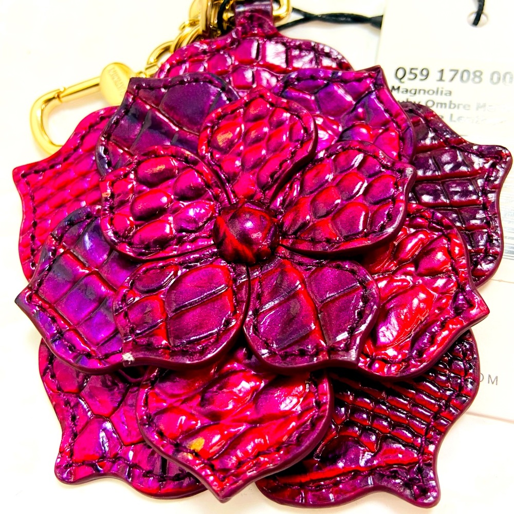 Brahmin Ruby Magnolia Key Fob